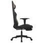 vidaXL Καρέκλα Gaming Μαύρη & Taupe Υφασμάτινη με Υποπόδιο