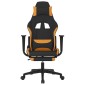 vidaXL Καρέκλα Gaming Μαύρο/Πορτοκαλί Ύφασμα με Υποπόδιο