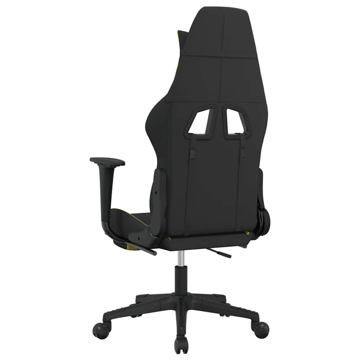 vidaXL Καρέκλα Gaming Μαύρη/Αν. Πράσινο Ύφασμα με Υποπόδιο