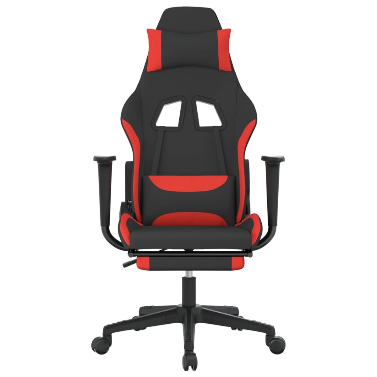 vidaXL Καρέκλα Gaming Μαύρη/κόκκινο Ύφασμα με Υποπόδιο