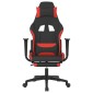 vidaXL Καρέκλα Gaming Μαύρη/κόκκινο Ύφασμα με Υποπόδιο