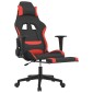 vidaXL Καρέκλα Gaming Μαύρη/κόκκινο Ύφασμα με Υποπόδιο