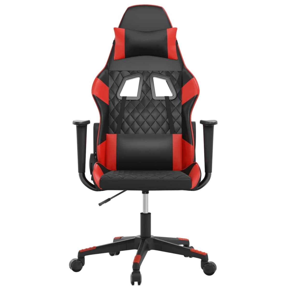 vidaXL Καρέκλα Gaming Μασάζ Μαύρο/Κόκκινο από Συνθετικό Δέρμα