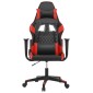 vidaXL Καρέκλα Gaming Μασάζ Μαύρο/Κόκκινο από Συνθετικό Δέρμα