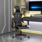 vidaXL Καρέκλα Gaming Μαύρο/Χρυσό από Συνθετικό Δέρμα