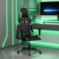 vidaXL Καρέκλα Gaming Μαύρο/πράσινο από Συνθετικό Δέρμα