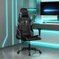 vidaXL Καρέκλα Gaming Μαύρο/Γκρι από Συνθετικό Δέρμα