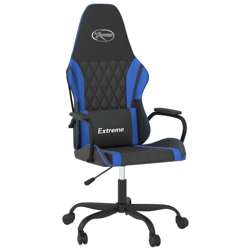 vidaXL Καρέκλα Gaming Μαύρο/Μπλε από Συνθετικό Δέρμα