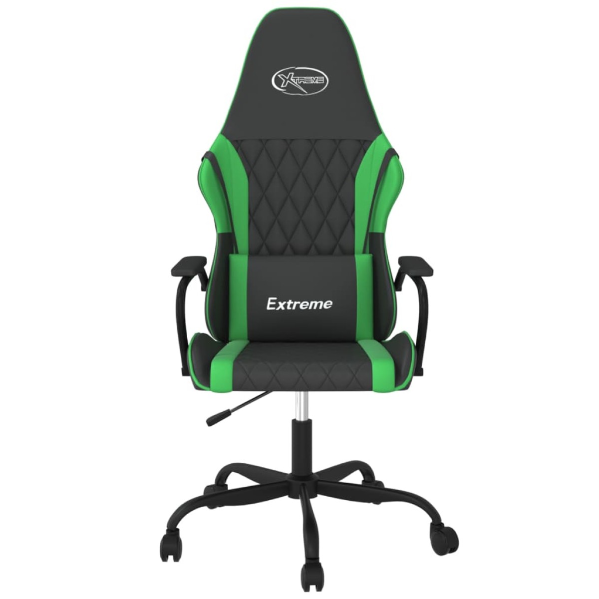 vidaXL Καρέκλα Gaming Μαύρο/πράσινο από Συνθετικό Δέρμα