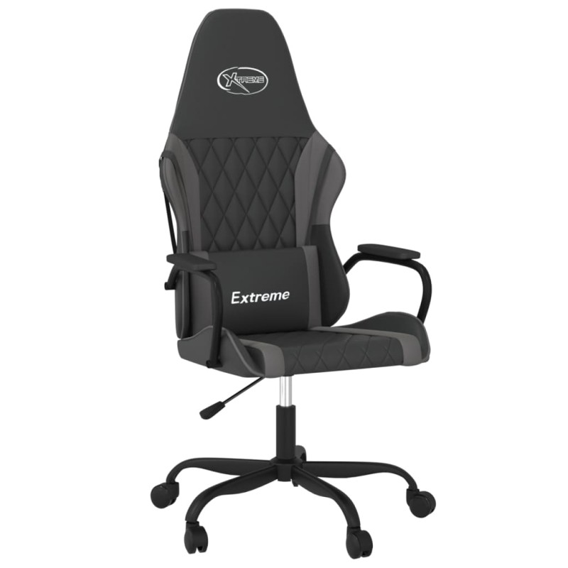 vidaXL Καρέκλα Gaming Μαύρο/Γκρι από Συνθετικό Δέρμα