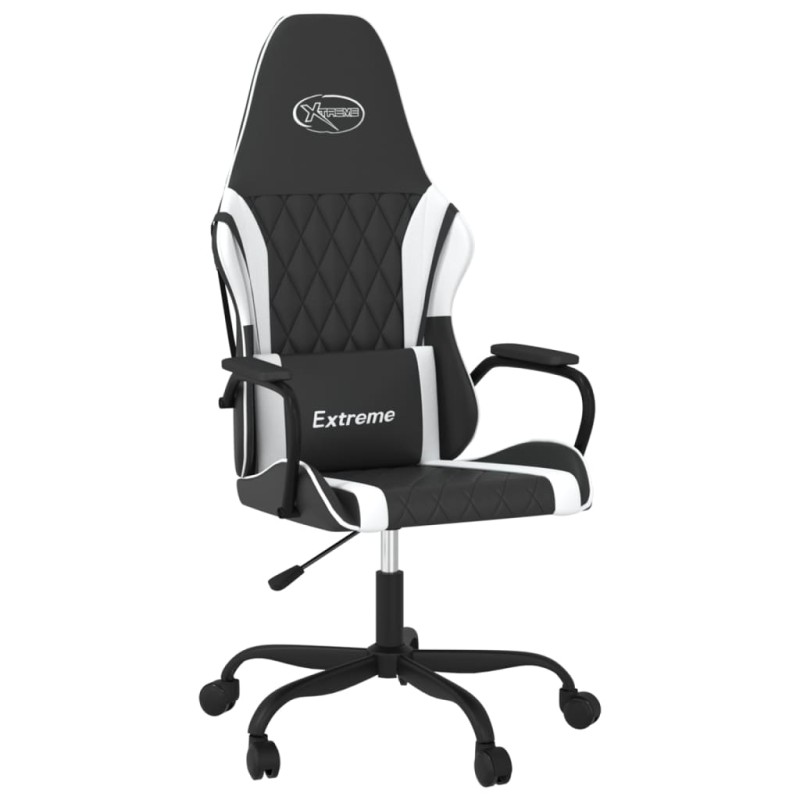 vidaXL Καρέκλα Gaming Μαύρο/Λευκό από Συνθετικό Δέρμα