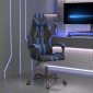 vidaXL Καρέκλα Gaming Μαύρο/Μπλε από Συνθετικό Δέρμα