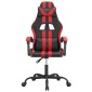 vidaXL Καρέκλα Gaming Μασάζ Μαύρο/Κόκκινο από Συνθετικό Δέρμα