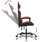 vidaXL Καρέκλα Gaming Μασάζ Μαύρο/Κόκκινο από Συνθετικό Δέρμα