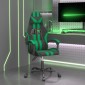 vidaXL Καρέκλα Gaming Μαύρο/πράσινο από Συνθετικό Δέρμα