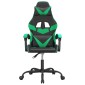 vidaXL Καρέκλα Gaming Μαύρο/πράσινο από Συνθετικό Δέρμα