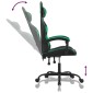 vidaXL Καρέκλα Gaming Μαύρο/πράσινο από Συνθετικό Δέρμα