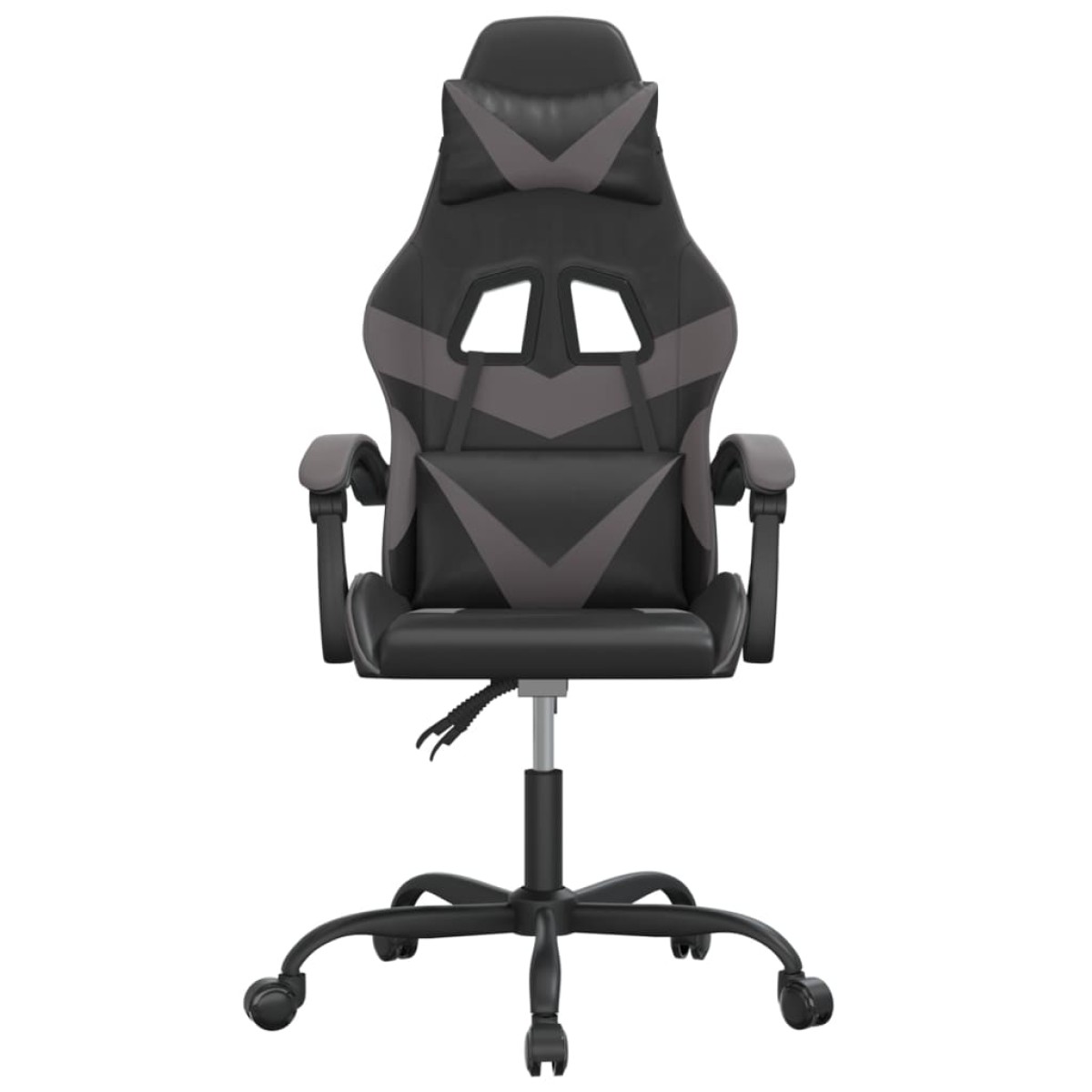 vidaXL Καρέκλα Gaming Μαύρο/Γκρι από Συνθετικό Δέρμα