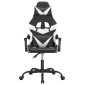 vidaXL Καρέκλα Gaming Μαύρο/Λευκό από Συνθετικό Δέρμα