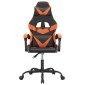 vidaXL Καρέκλα Gaming Μαύρο/Πορτοκαλί Συνθετικό Δέρμα
