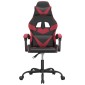 vidaXL Καρέκλα Gaming Μαύρο/Μπορντό από Συνθετικό Δέρμα