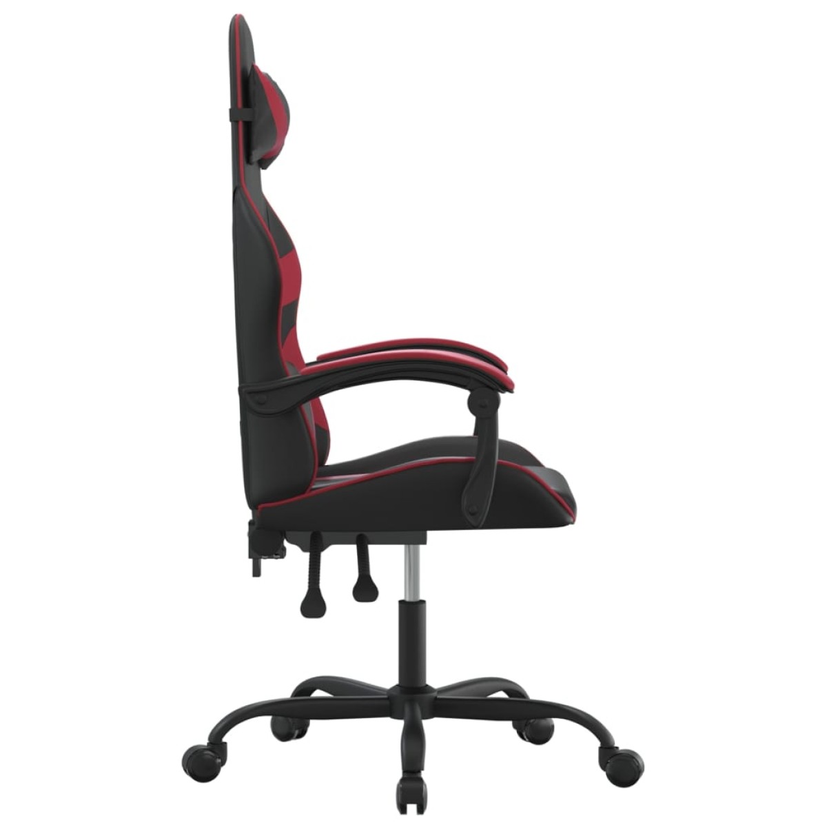 vidaXL Καρέκλα Gaming Μαύρο/Μπορντό από Συνθετικό Δέρμα