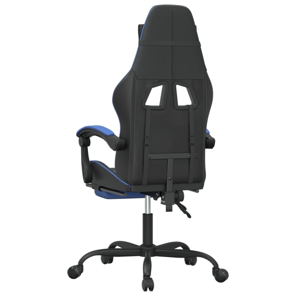 vidaXL Καρέκλα Gaming Μασάζ Υποπόδιο Μαύρο/μπλε από Συνθετικό Δέρμα