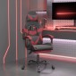 vidaXL Καρέκλα Gaming Μασάζ Υποπόδιο Μαύρο/Μπορντό από Συνθετικό Δέρμα