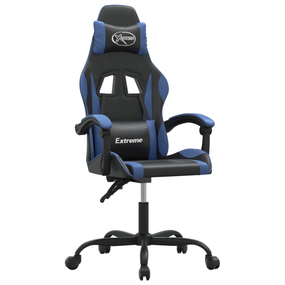 vidaXL Καρέκλα Gaming Μαύρο/Μπλε από Συνθετικό Δέρμα