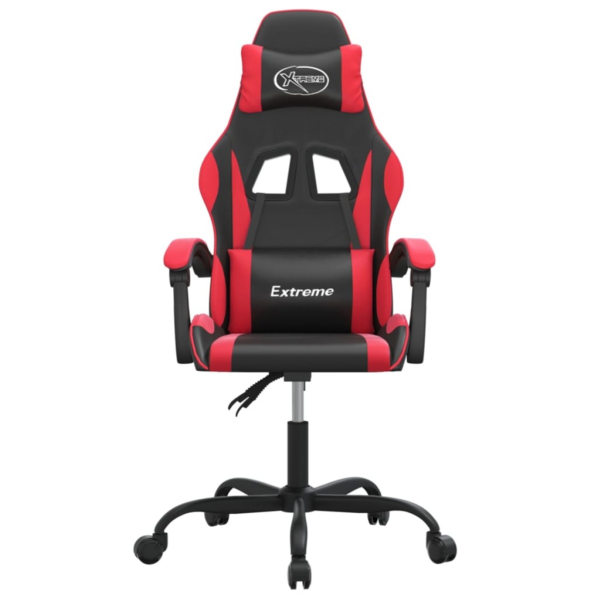 vidaXL Καρέκλα Gaming Μασάζ Μαύρο/Κόκκινο από Συνθετικό Δέρμα