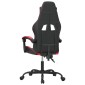 vidaXL Καρέκλα Gaming Μασάζ Μαύρο/Κόκκινο από Συνθετικό Δέρμα