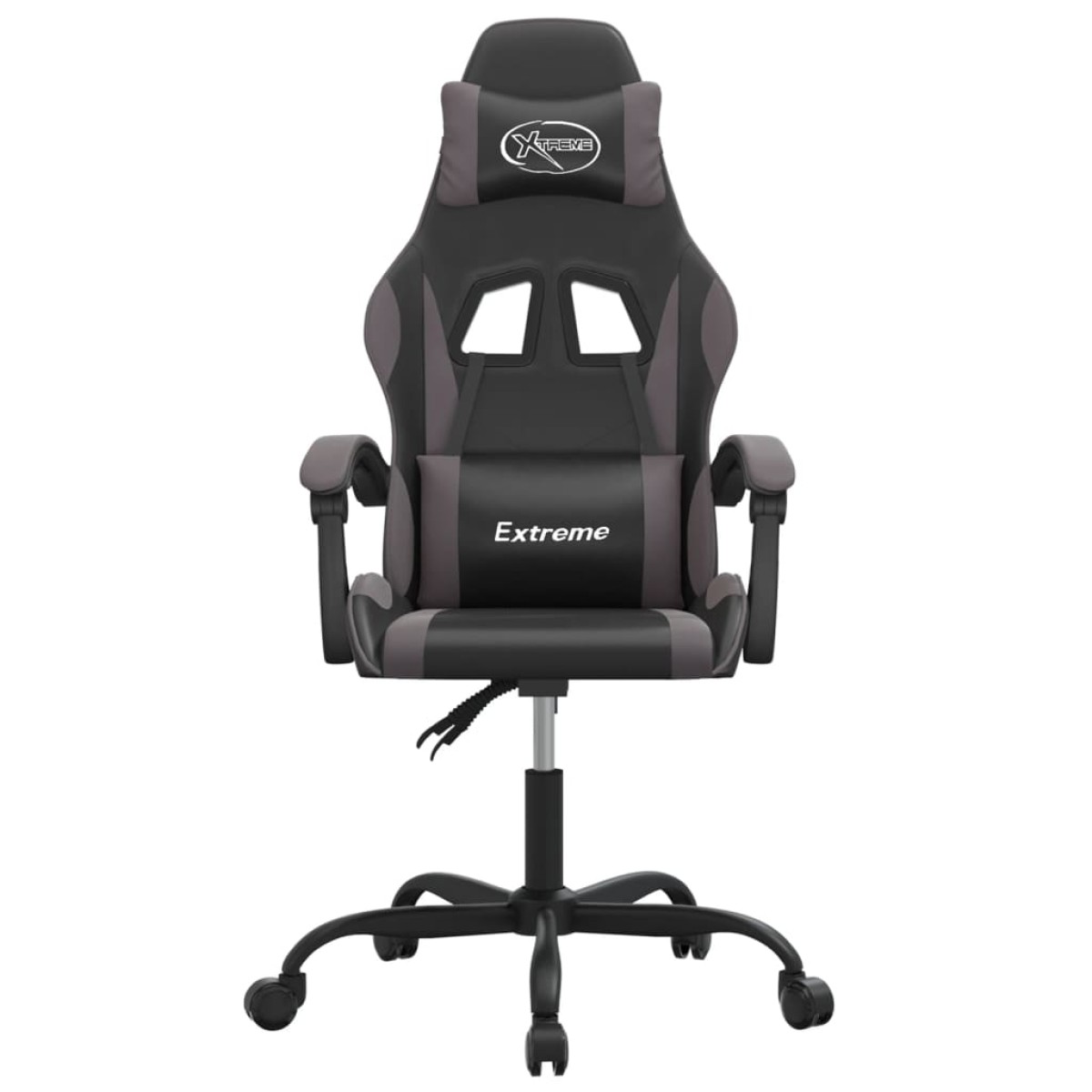 vidaXL Καρέκλα Gaming Μαύρο/Γκρι από Συνθετικό Δέρμα