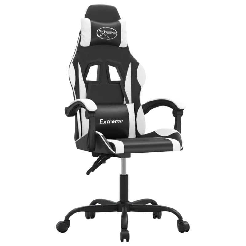 vidaXL Καρέκλα Gaming Μαύρο/Λευκό από Συνθετικό Δέρμα