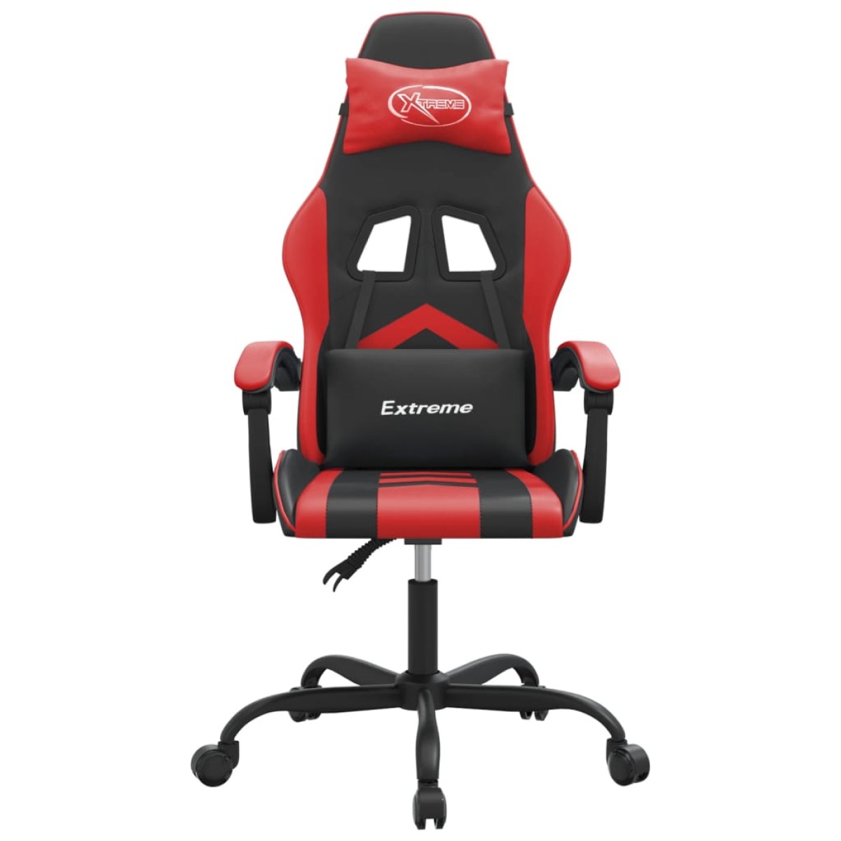 vidaXL Καρέκλα Gaming Μασάζ Μαύρο/Κόκκινο από Συνθετικό Δέρμα