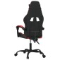 vidaXL Καρέκλα Gaming Μασάζ Μαύρο/Κόκκινο από Συνθετικό Δέρμα