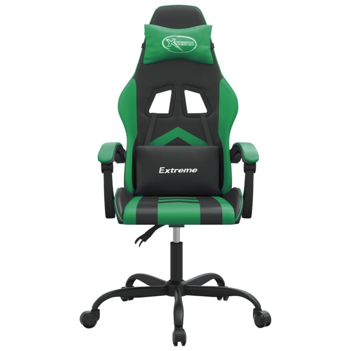 vidaXL Καρέκλα Gaming Μαύρο/πράσινο από Συνθετικό Δέρμα