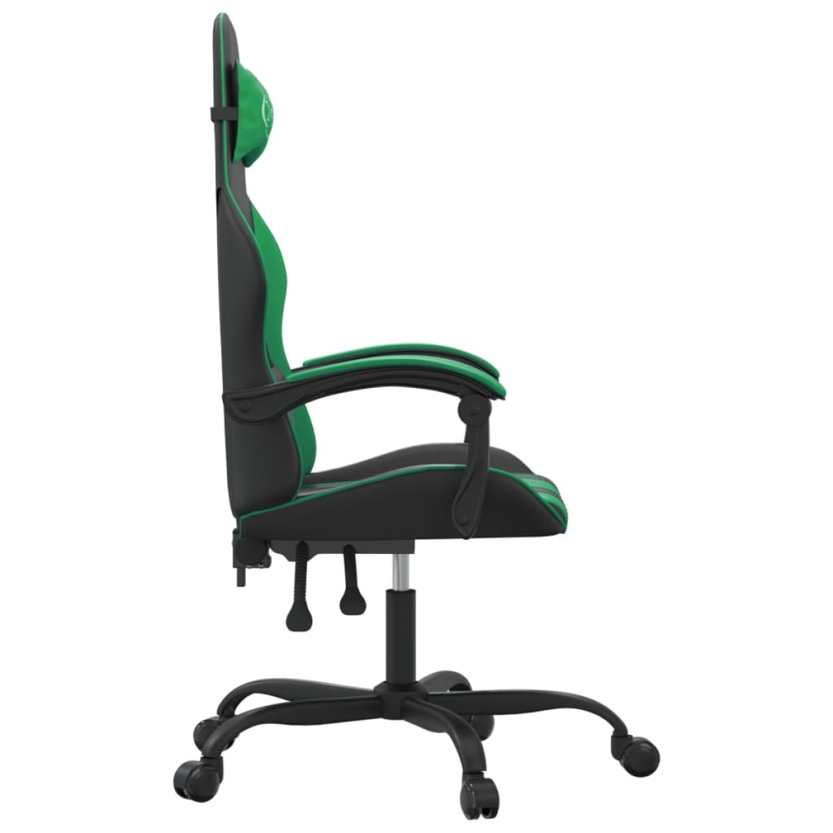 vidaXL Καρέκλα Gaming Μαύρο/πράσινο από Συνθετικό Δέρμα