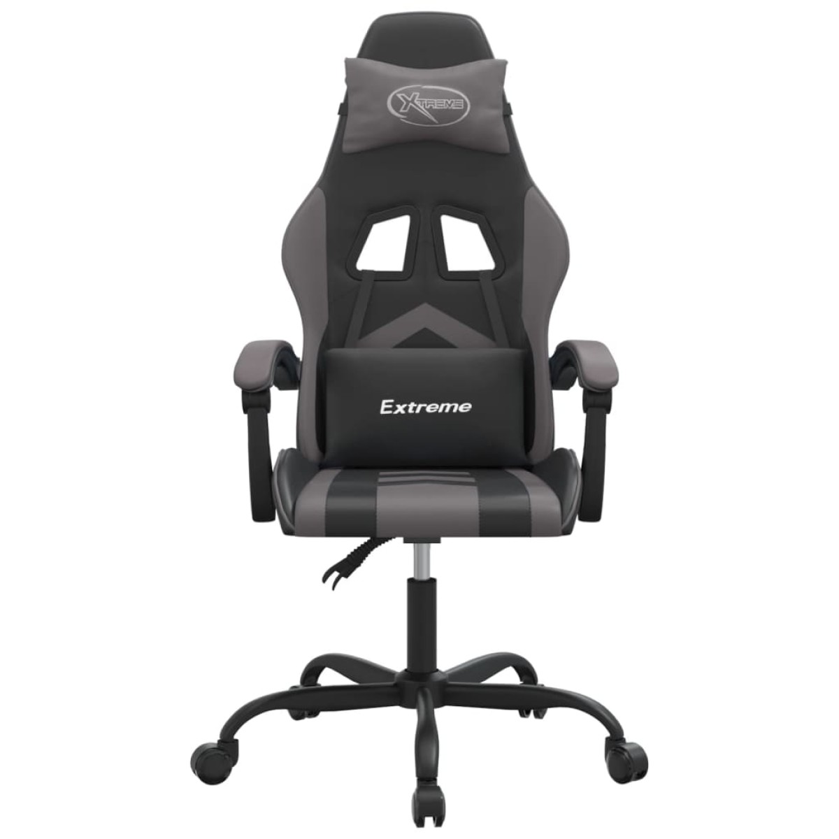 vidaXL Καρέκλα Gaming Μαύρο/Γκρι από Συνθετικό Δέρμα