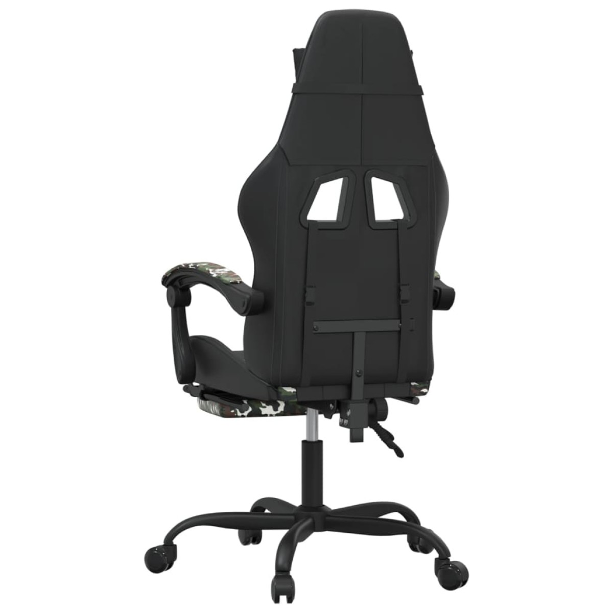 vidaXL Καρέκλα Gaming Μασάζ Υποπόδιο Μαύρο/Παραλλαγή Συνθετικό Δέρμα