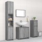 vidaXL Σετ Επίπλων Μπάνιου 4 Τεμαχίων Γκρι Sonoma Επεξεργασμένο Ξύλο