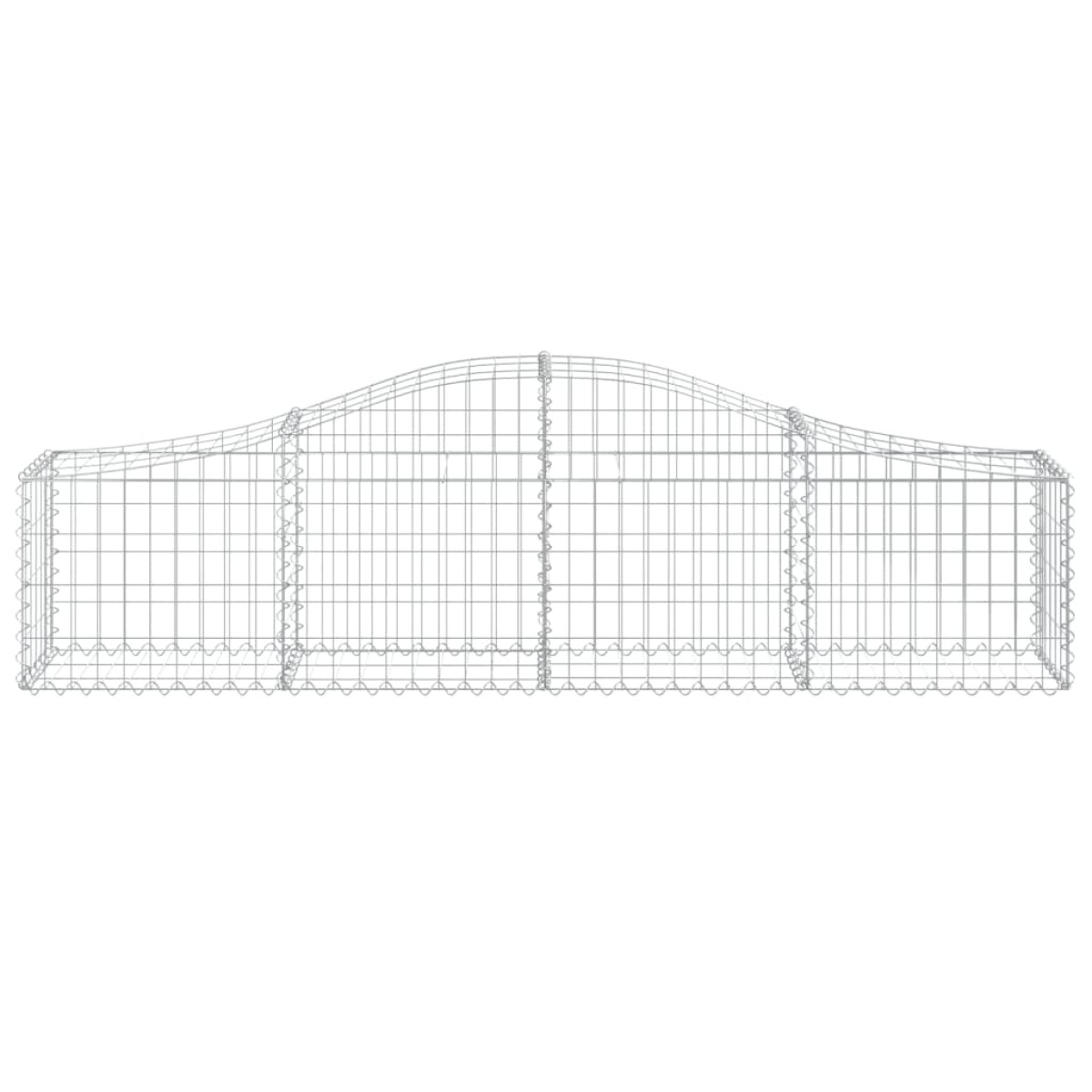 vidaXL Συρματοκιβώτια Τοξωτά 9 τεμ. 200x30x40/60 εκ. Γαλβαν. Ατσάλι