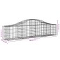 vidaXL Συρματοκιβώτια Τοξωτά 10 τεμ. 200x30x40/60 εκ. Γαλβαν. Ατσάλι