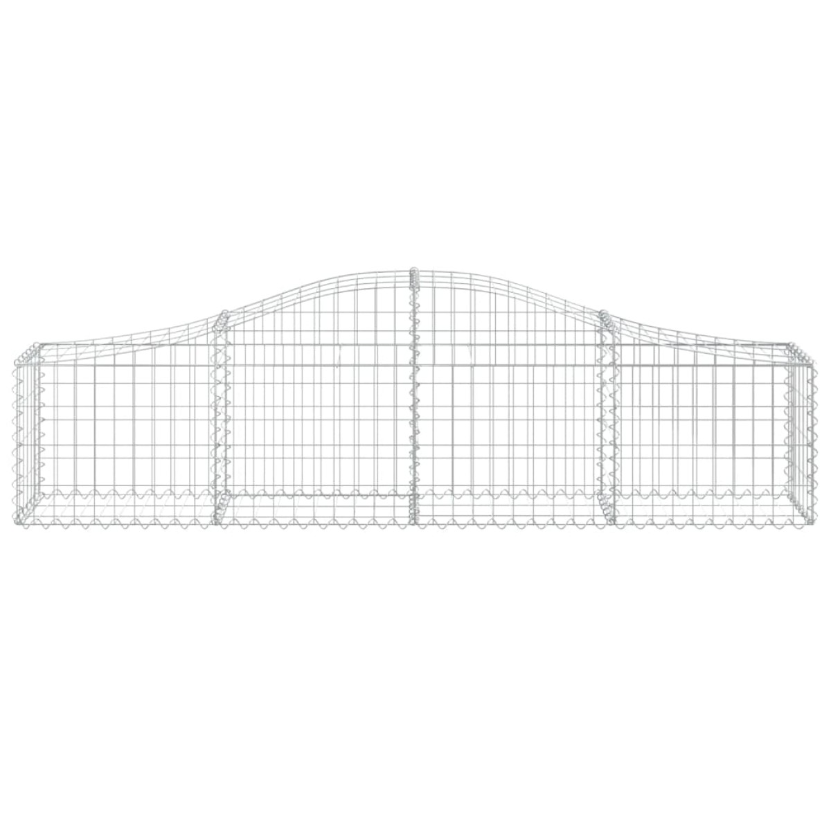 vidaXL Συρματοκιβώτια Τοξωτά 12 τεμ. 200x30x40/60 εκ. Γαλβαν. Ατσάλι