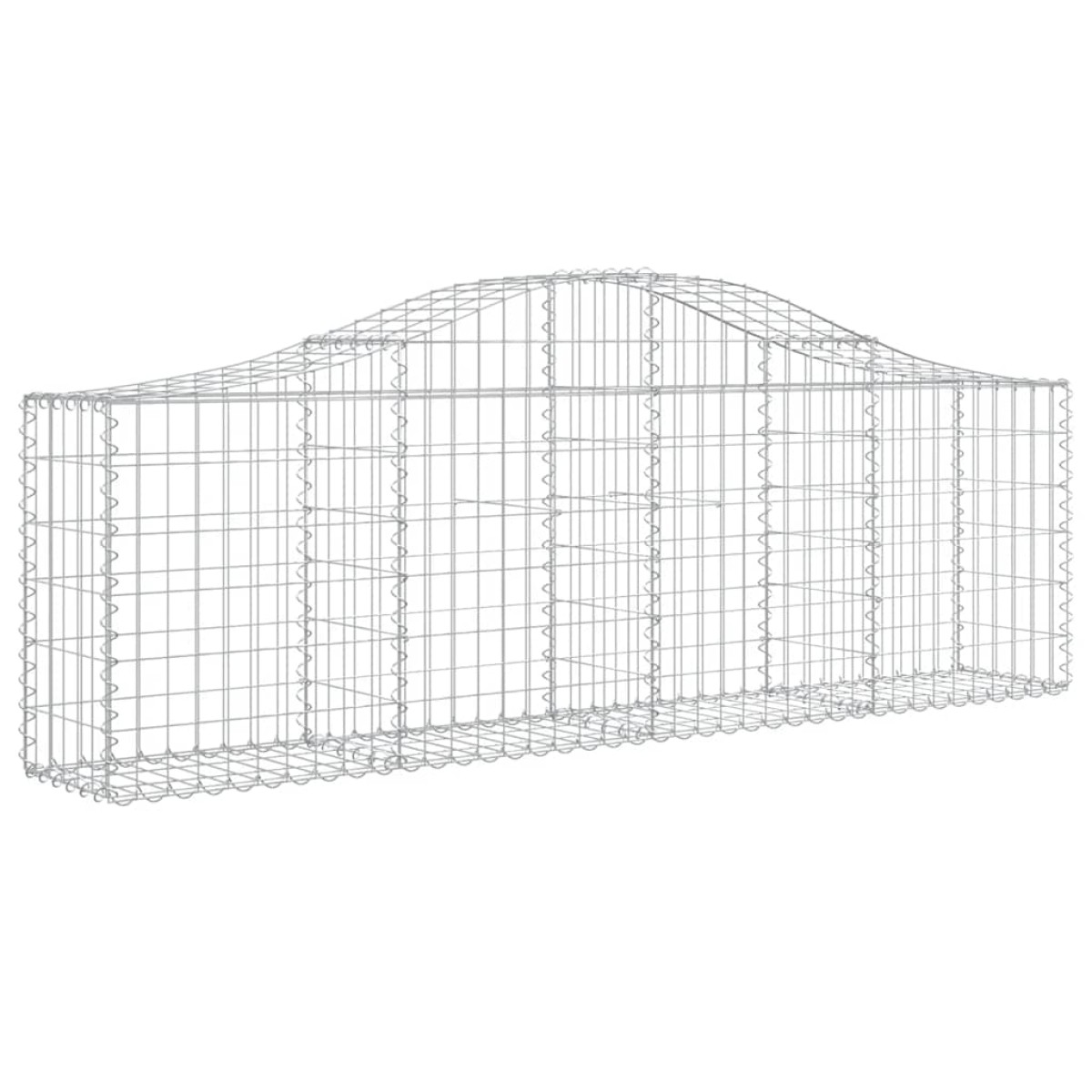 vidaXL Συρματοκιβώτια Τοξωτά 3 τεμ. 200x30x60/80 εκ. Γαλβαν. Ατσάλι