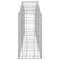 vidaXL Συρματοκιβώτια Τοξωτά 3 τεμ. 200x30x60/80 εκ. Γαλβαν. Ατσάλι