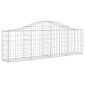 vidaXL Συρματοκιβώτια Τοξωτά 4 τεμ. 200x30x60/80 εκ. Γαλβαν. Ατσάλι