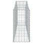 vidaXL Συρματοκιβώτια Τοξωτά 5 τεμ. 200x30x60/80 εκ. Γαλβαν. Ατσάλι