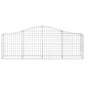 vidaXL Συρματοκιβώτια Τοξωτά 6 τεμ. 200x30x60/80 εκ. Γαλβαν. Ατσάλι