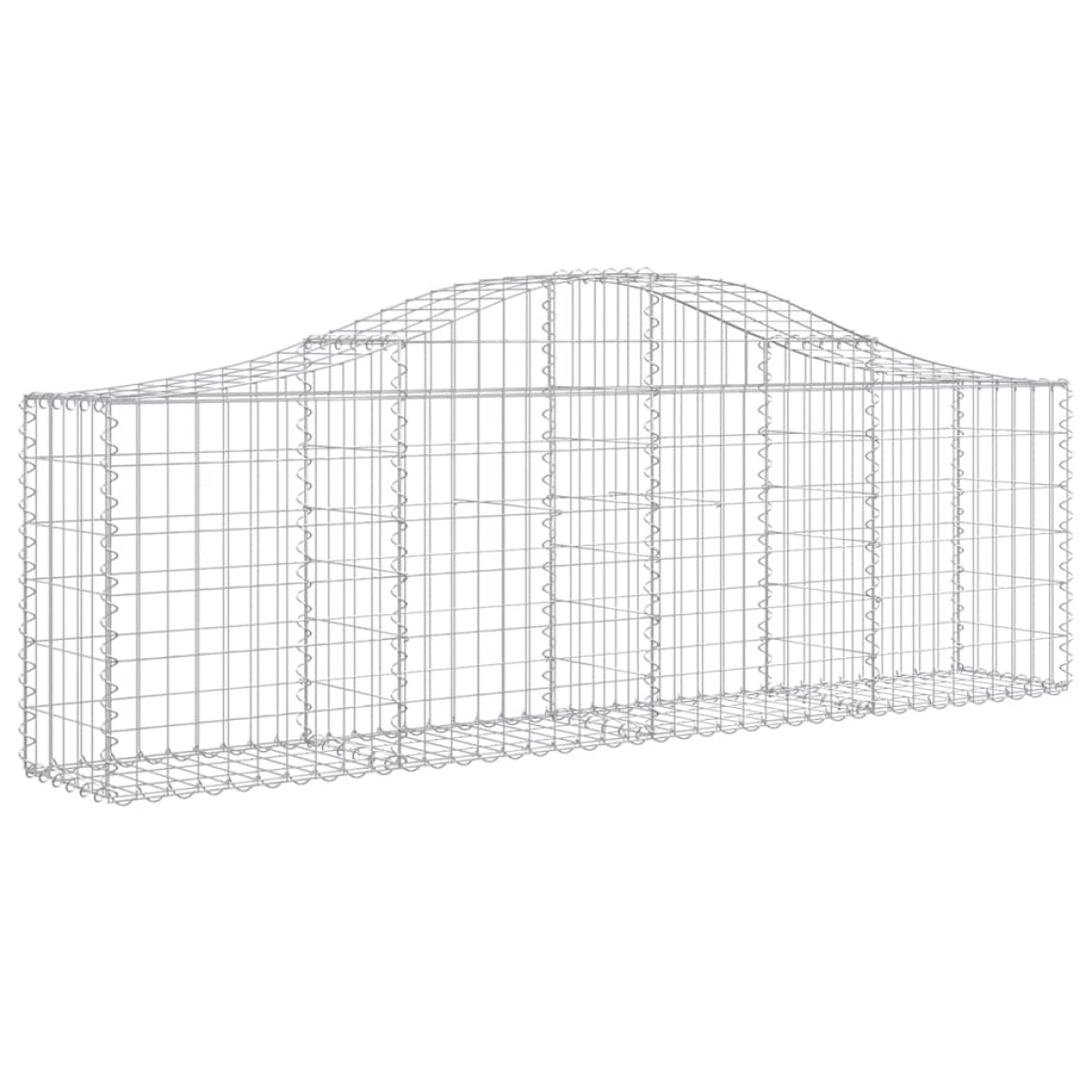 vidaXL Συρματοκιβώτια Τοξωτά 10 τεμ. 200x30x60/80 εκ. Γαλβαν. Ατσάλι