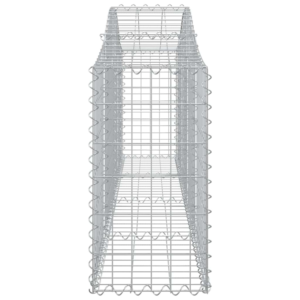 vidaXL Συρματοκιβώτια Τοξωτά 10 τεμ. 200x30x60/80 εκ. Γαλβαν. Ατσάλι